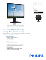 Philips LCD monitor, LED backlight 19S4LCB Datasheet