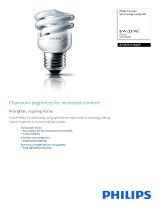 Philips Spiral energy saving bulb 8718291138051 Datasheet