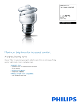 Philips Spiral energy saving bulb 8718291138198 Datasheet