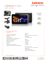 Lenco CARTAB-925 Datasheet