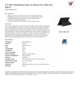 V7 Slim Rotating Case & Stand for iPad Air - black Datasheet