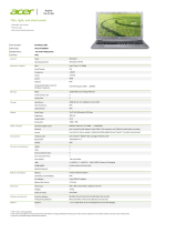 Acer NX.MCCET.004 Datasheet