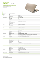 Acer 772G-54206G50Mamm Datasheet