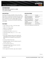 Kingston Technology KVR16N11S8/4G Datasheet