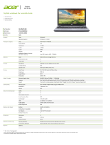 Acer V3-572G-75CA Datasheet