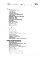 Manhattan Edit Workshop MOTION101 Datasheet