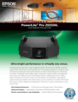Epson PowerLite Pro Z8255NL Datasheet