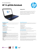HP 15-g039ds Datasheet
