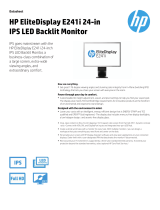 HP EliteDisplay E241i 24-in IPS LED Backlit Monitor Head Only Datasheet