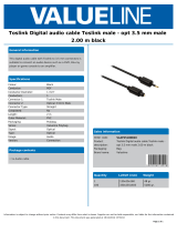 Valueline Toslink, 2m Datasheet