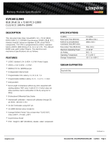 Kingston Technology KVR16E11/8HB Datasheet