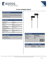 König CSHSIER300BL Datasheet