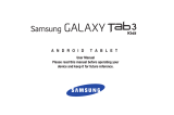 Samsung Galaxy Tab 3 Kids User manual