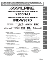 Alpine X X800D-U Owner's manual
