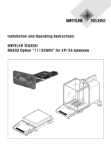 Mettler Toledo for RS232 Option “11132500” for XP / XS balances Operating instructions