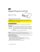 3M WX20 User manual