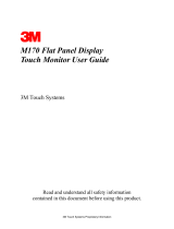 3M MicroTouch M170 User manual