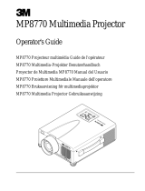 3M MP8770 User manual