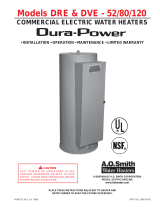 A.O. Smith DURA-Power DVE-80 User manual