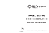 Bell Sonecor Equipment BE-3872 User manual