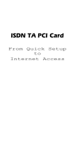 Abocom ISDN TA PCI Card PI128 User manual
