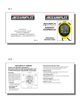 Accusplit 980-312 User manual