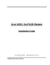 Acer ADSL Surf USB Modem User manual