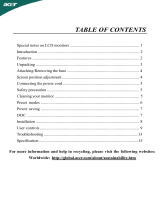 Acer AL1716W User manual