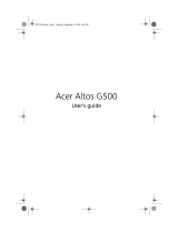 Acer Altos G500 User manual