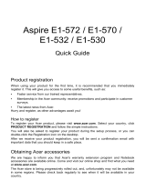 Packard Bell Aspire E1-570 Quick start guide