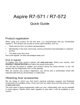 Acer Aspire R7-571G Quick start guide