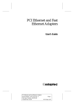 Adaptec PCI Ethernet and Fast Ethernet Adapters User manual