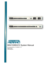 ADTRAN MX410 User manual