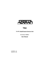 ADTRAN TSU User manual