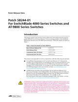 Allied Telesis Patch SB244-01 User manual