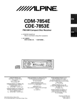 Alpine CDE-7853E User manual