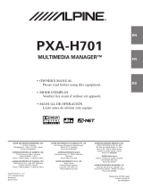 Alpine PXA-H701 User manual