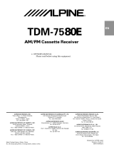 Alpine TDM-7580E User manual