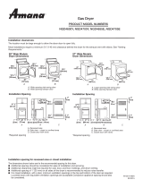 Amana NGD4700Y User guide