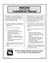 American Dryer Corp. MDG30V User manual