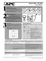 American Power Conversion Back-UPS CS 500 User manual