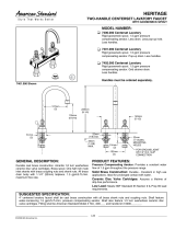 American Standard 7401 User manual