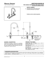 American Standard Amarilis/Heritage Two-Handle Centerset Bar Sink Faucet 7490.000 User manual