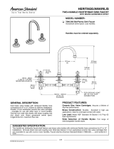 American Standard Amarilis/Heritage Two-Handle Pantry/Bar Sink Faucet 7890.000 User manual