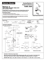American Standard Reliant 3 Bath and Shower Trim Kits User manual