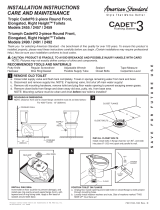 American Standard Cadet 3 Elongated Toilet 2457 User manual