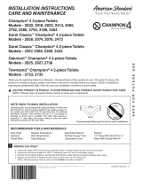 American Standard 2586 User manual