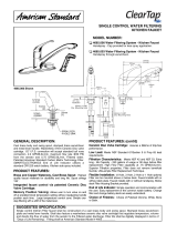 American Standard ClearTap 4665.000 User manual