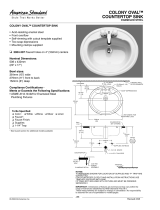 American Standard Colony Oval J58 User manual