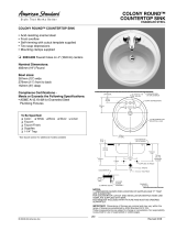 American Standard Colony Round Countertop Sink 3003.605 User manual